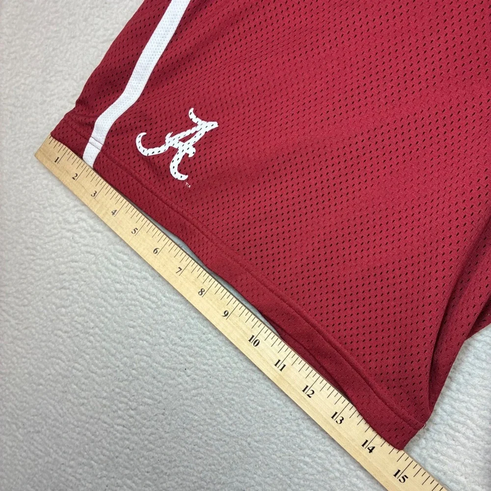 Y2K Nike Alabama Crimson Tide Baggy Basketball Shorts Men XL Red Mesh Drawstring